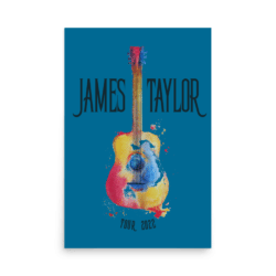 James Taylor Watercolor Guitar T-Shirt 